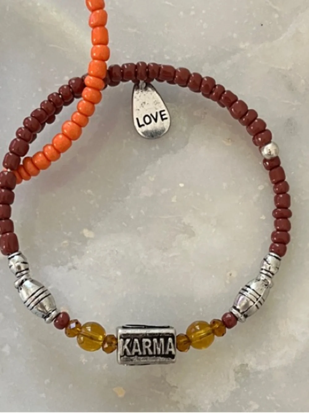 Karma Love Bohemian Beaded Wrap Bracelet Set - *NIP